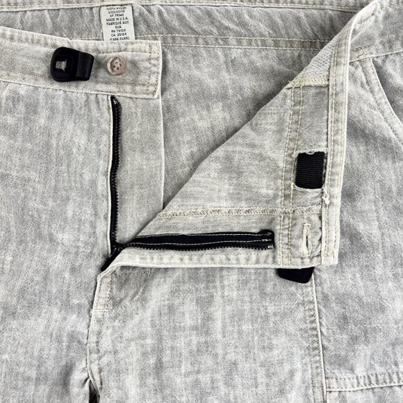 VTG Gramicci Cargo Shorts Men’s Large Gray Baggy Nylon USA Made Climbing Outdoor - Picture 9 of 16